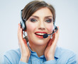 © Yuriy Shevtsov - Close Up Woman call center operator. Smiling business woman por