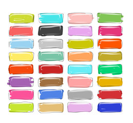 Poster - Set of buttons sketch for your design