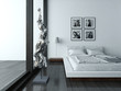 © XtravaganT - Nice bedroom interior with modern furniture and cozy bed