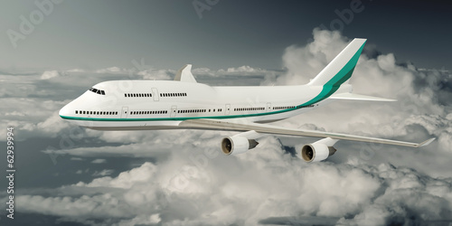 Fotoboard na płycie 747 samolot