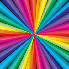 Abstract Striped Background With Rainbow Colors