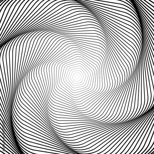 Board z aluminiowym obramowaniem Projekt monochromatyczny wirowa ruch tło złudzenie. 