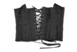 Leather corset with a lacing
