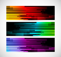 Wall Mural - Set of lined banners