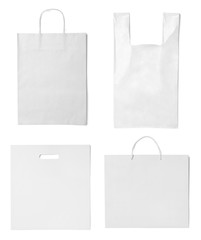 Wall Mural - white bag template plastic paper shopping