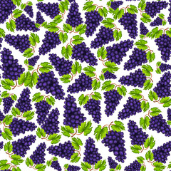 Sticker - Seamless grapes fruit pattern