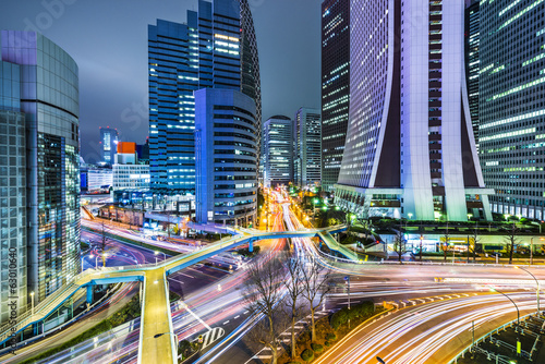 Fotoboard na płycie Tokio Tokio w dzielnicy drapaczy chmur shinjuku