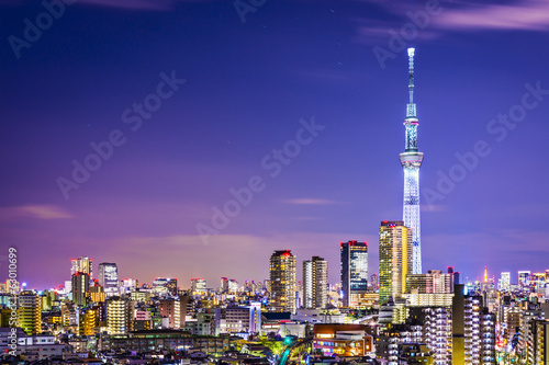 Fotoboard na płycie Tokio pejzaż z skytree