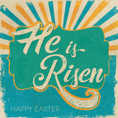 Easter card. He is Risen.