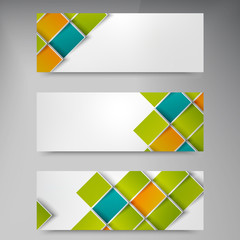 Wall Mural - vector banners and squares. color set