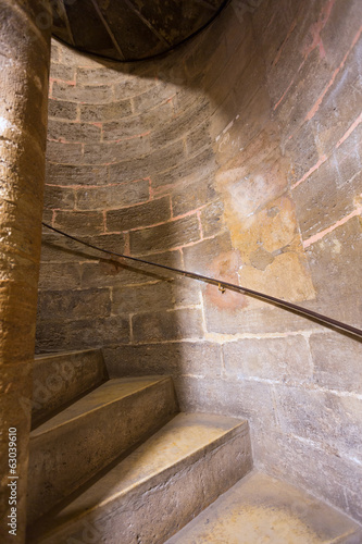 Naklejka na szybę Valencia Miguelete Micalet indoor tower stairs stairway