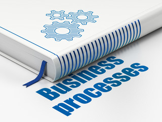 Finance concept: book Gears, Business Processes on white