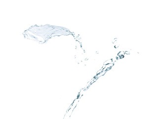 Water splash isolated on white