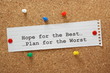 © thinglass - Hope For The Best and Plan for the Worst