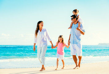 Happy Family on the Beach