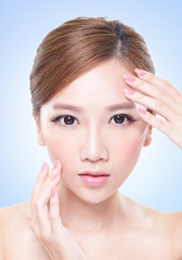 Canvas Print - attractive skin care woman face