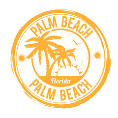 Canvas Print - Palm Beach, Florida stamp