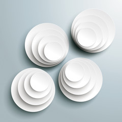 Wall Mural - 4 bevel circle in circles background