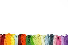 Multicolor Sewing Threads Border
