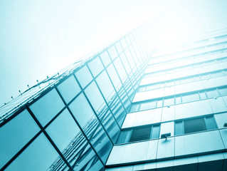 abstract texture of blue glass modern building skyscrapers