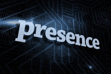 Aufkleber - Presence against futuristic black and blue background
