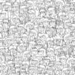 © ivook - Singing children choir seamless pattern in black and white