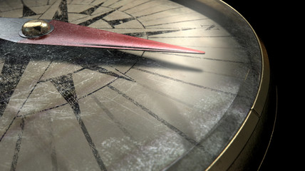 antique compass closeup