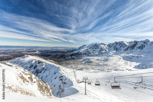 Obraz na płótnie canvas dwuczęściowy "dyptyk" Zimowy krajobraz górski - Tatry, Polska