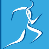 Fototapeta  - biegacz logo