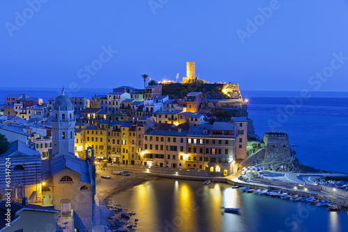 Fotoboard na płycie Wieś Vernazza, Cinque Terre, Włochy