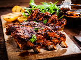 Delicious barbecued ribs