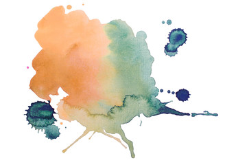 Wall Mural - colorful retro vintage abstract watercolour / aquarelle art hand