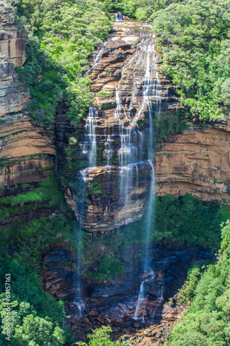 Fotoboard na płycie Falls Falls, niebieskie góry, Australia