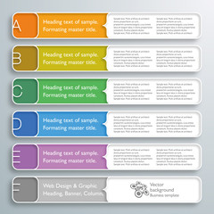 Wall Mural - Infographics Web Banner & Label Design