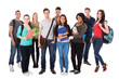 © Andrey Popov - Confident University Students Walking Over White Background