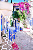 Fototapeta Uliczki - Beautiful streets of Skiathos island, Greece