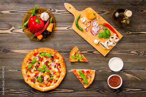 Naklejka samoprzylepna Pizza domowej roboty