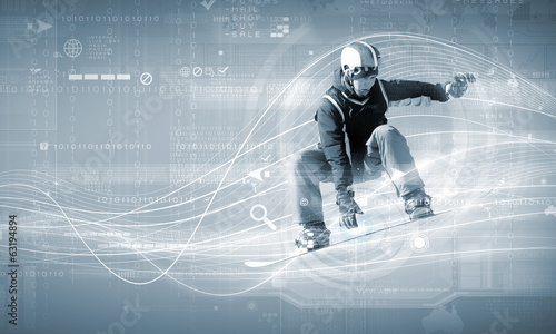Board z aluminiowym obramowaniem Snowboard