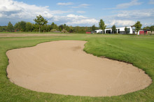A Bunker At A Golf Course In Europe