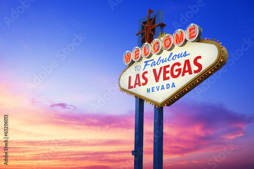 Fotoboard na płycie Witamy w bajecznym znaku las vegas