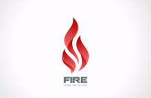 Fire Flame Vector Logo Design. Tongues Of Flame Creative Icon