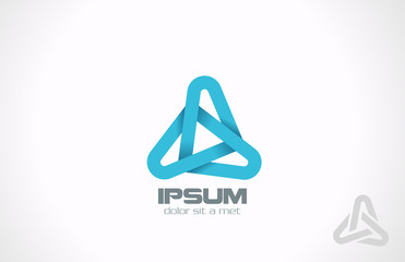 Poster - Triangle abstract vector logo design. Business Corporate icon