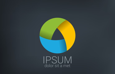 Poster - Circle abstract infinity loop vector logo design. Infinite icon