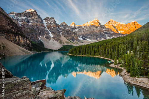 Board z aluminiowym obramowaniem Jezioro morenowe