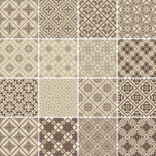 Set Of 16 Vintage Seamless Patterns.
