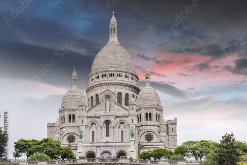 Naklejka - mata magnetyczna na lodówkę The Sacre Coeur in Paris