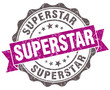 Superstar violet grunge retro style isolated seal