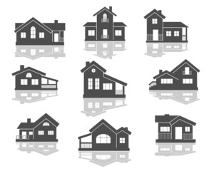 Sticker - House icons set