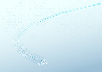 Wall Mural - Blue cable broadband connection