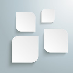 Wall Mural - 4 Absctract White Round Quadrates Design